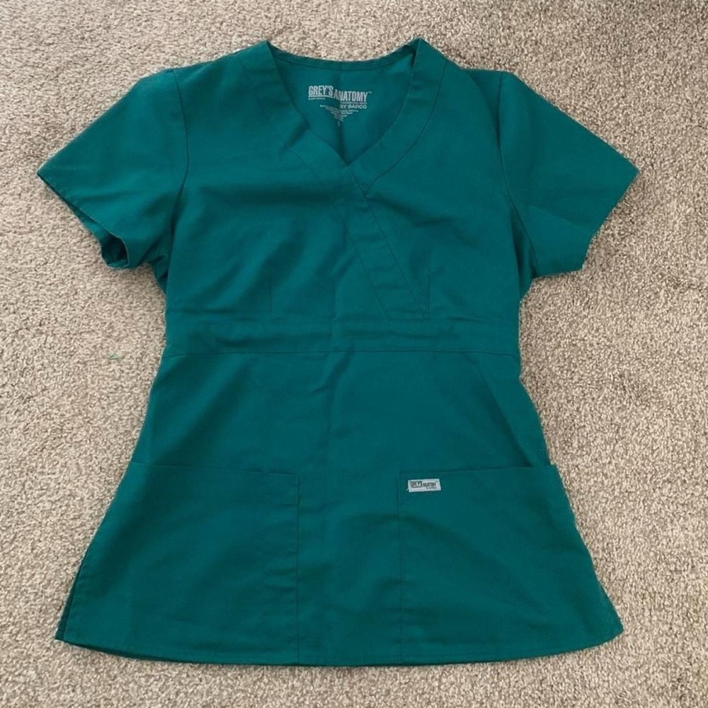 Greys Anatomy Women's Teal Scrub Top